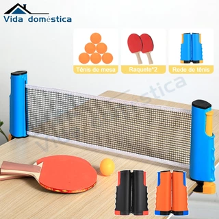 Kit de ping pong com 2 raquetes e rede