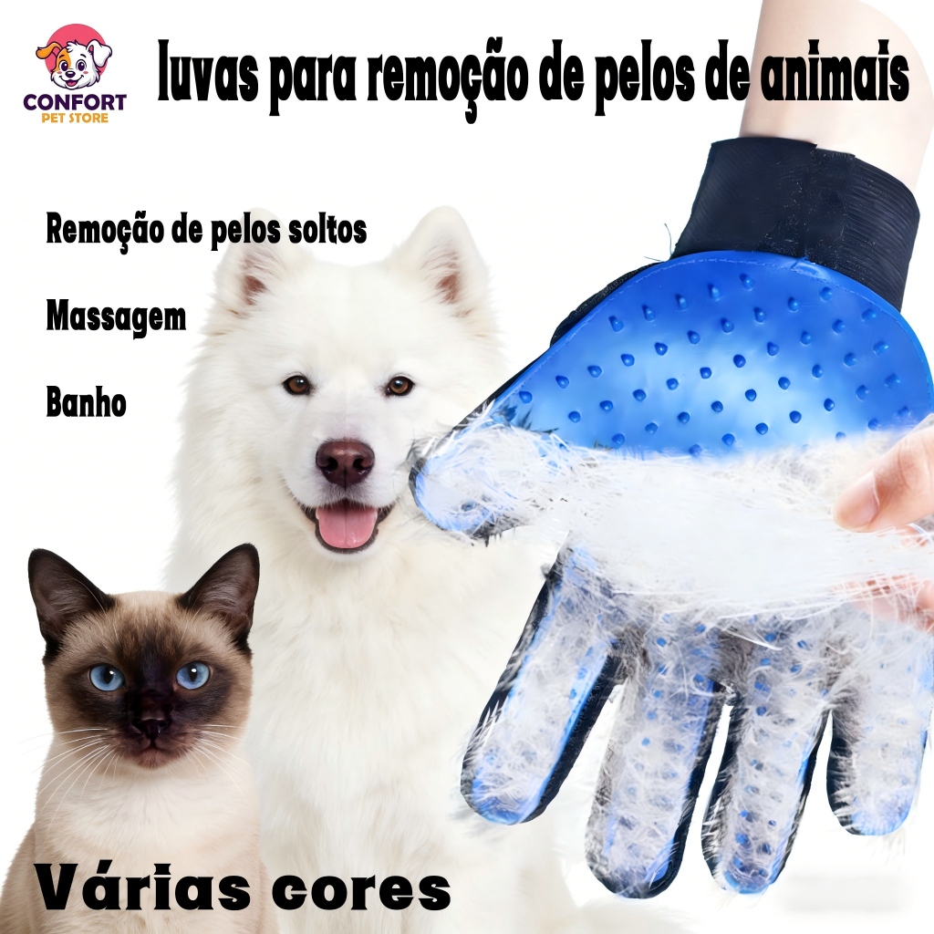 Luvas Magnéticas Do Cabelo Do Animal/Luva Escova Pet Nano Magnética – Remove Pelos de Gatos e Cachorros com Facilidade em Oferta na Shopee