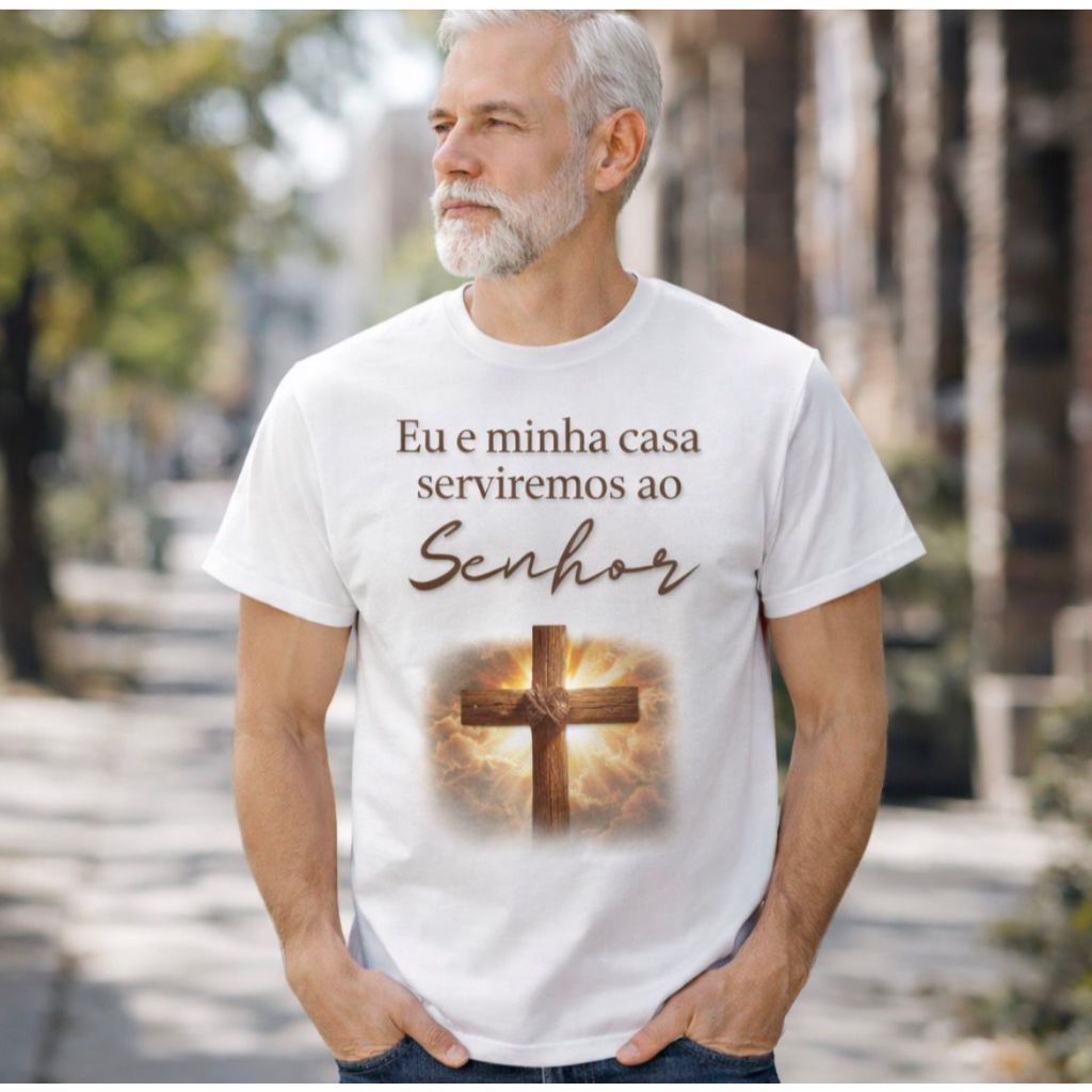 Camiseta Religiosa Algodão 100%  Estampada, Confortável e Unissex