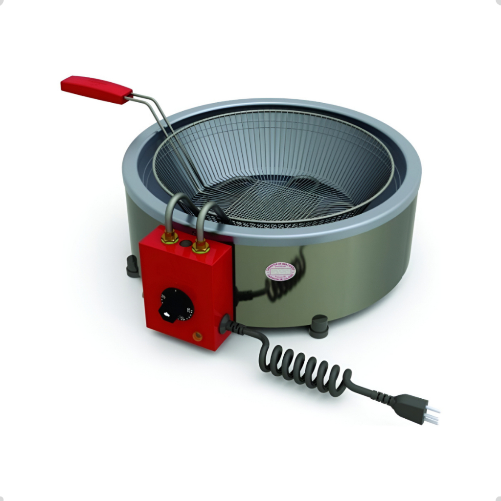 Fritadeira Tacho 7L Progás PR-70E 127V Industrial Inox com Cesto Removível Termostato Cozinha