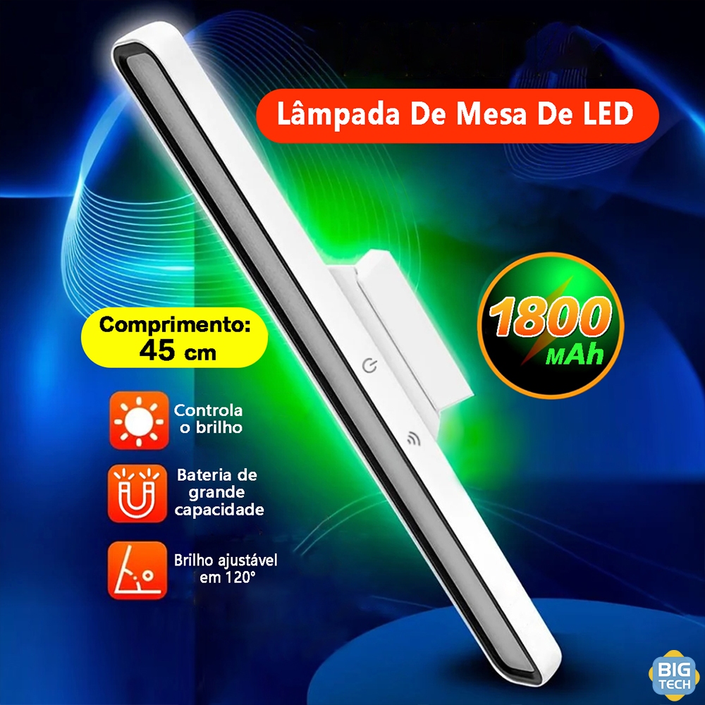 45cm Luminária De Mesa Sem Fio Lâmpada LED De Imã Magnético Luz Tricolor Luz Noturna Para Escritório Casa