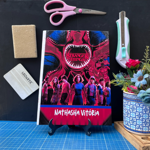 ENVIO RÁPIDO Capa Adesiva Personalizada para Caderno Brochura | Horizontal e Vertical Qualquer Tema