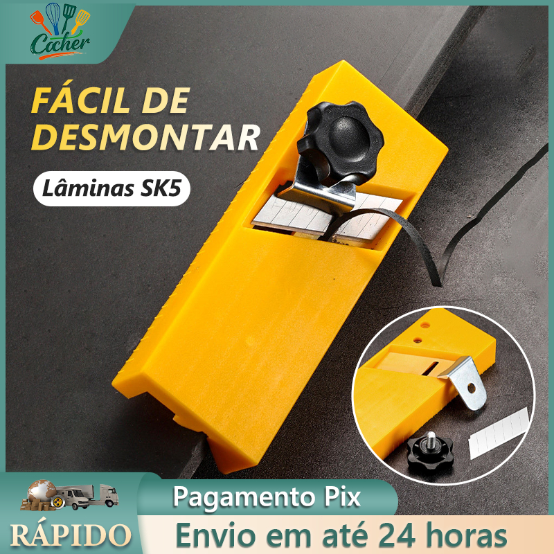 Plaina Cortador Refilador Aparador de Fita Borda Curvada 45º MDF Drywall Gesso