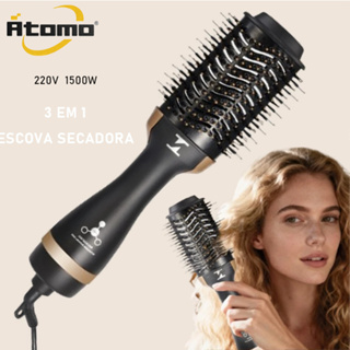 Secador de cabelo ATOMO, novo modelo melhorado, 1500 W, 3 velocidades ajustáveis, 220 V em Oferta na Shopee