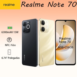Celular Realme Note 70 256GB / 4GB original Global versão Android 15 celular barato novo Dual SIM em Oferta na Shopee
