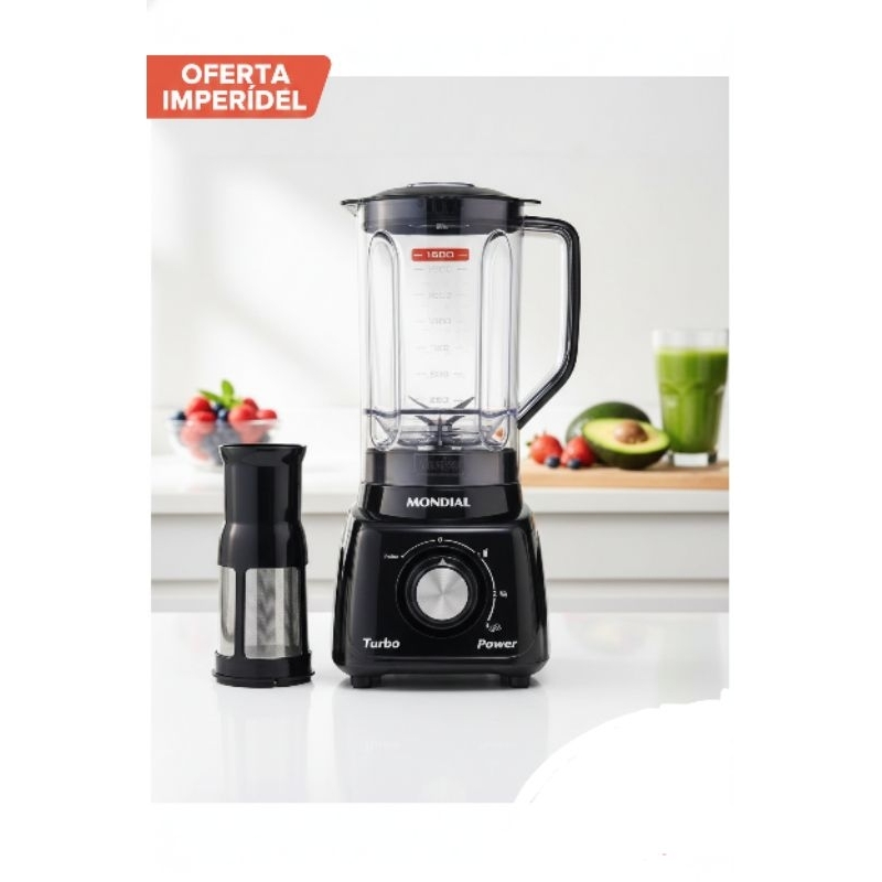 Liquidificador Mondial 2,2 Litros 550W Potente 127V Copo Grande PRODUTO ORIGINAL