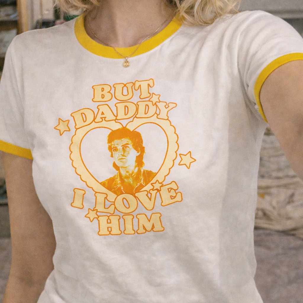 Camisa Feminina Baby Tee I Love Steve Harrington (Stranger Things) Y2K estética BabyLook