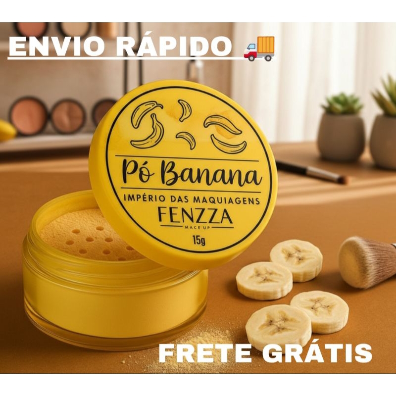 Pó de Banana Para Rosto Maquiagem Fenzza 15g