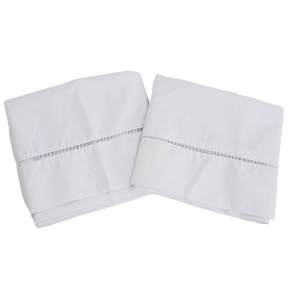 Kit 2 Fronhas Branca 80x60cm Percal 200 Fios Toque Macio — imagem 2 de 2