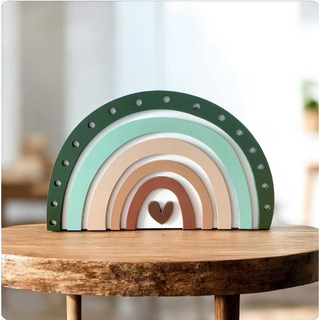 ARCO IRIS BOHO CHIC 20CM MDF GROSSO, PRONTA ENTREGA, PARA DECORAÇÃO em Oferta na Shopee