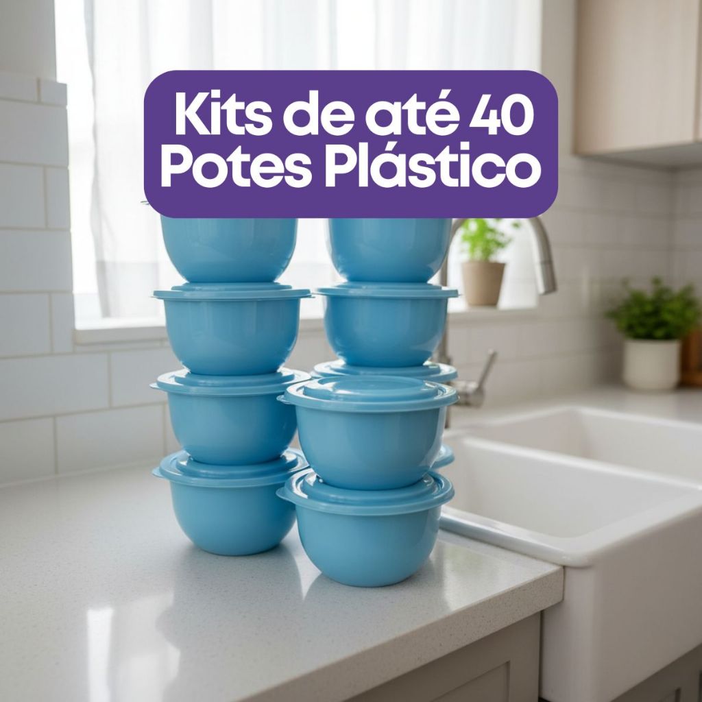 KIT 10 Tupperware Redondo Micro-Ondas Vasilha 700ml Com Tampa Tapoer Plastico Livre de BPA