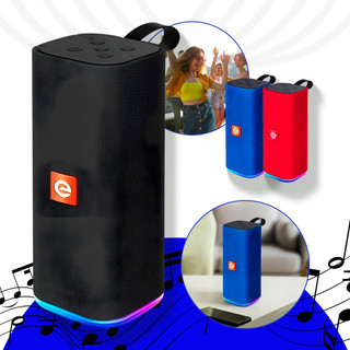 Caixa de Som Bluetooth Exbom CS-M33BTL 10W LED Portátil MP3 FM USB Aux