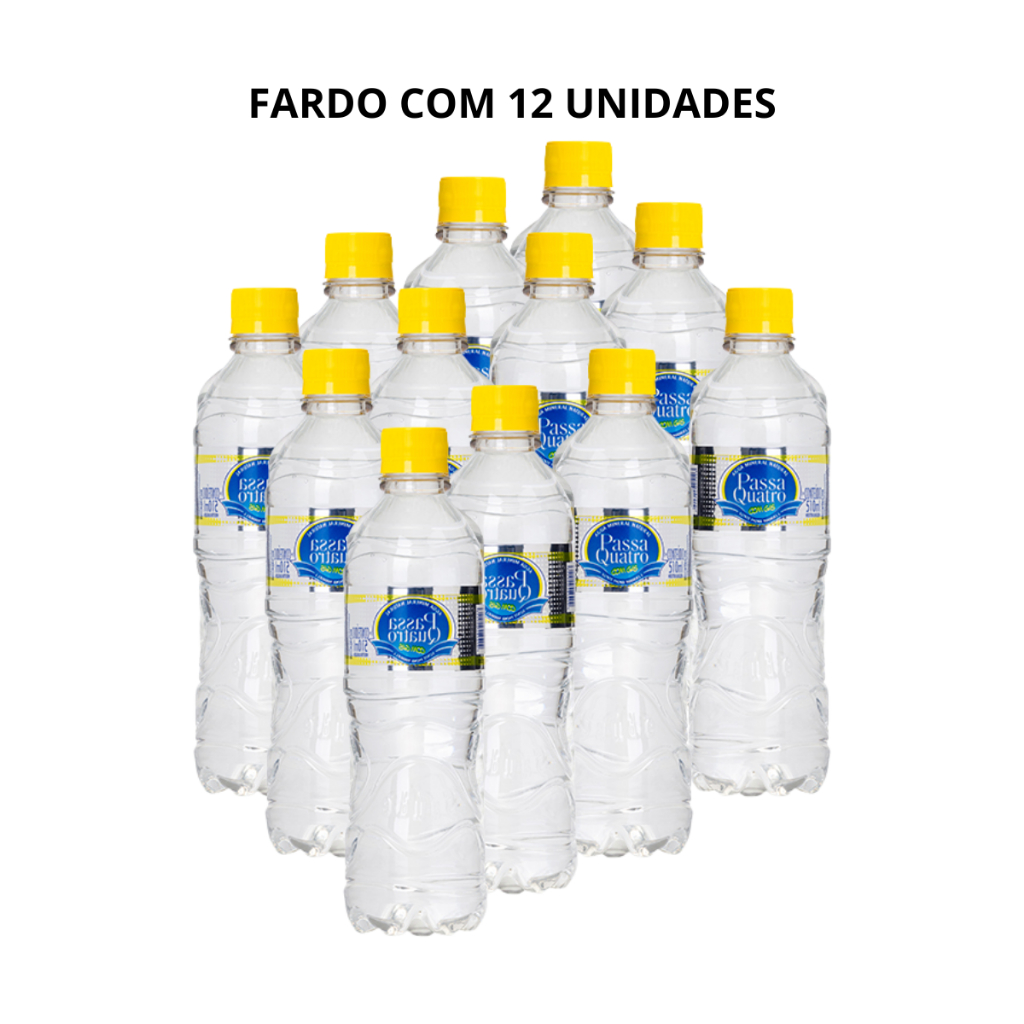 Água com Gás Passa Quatro 510ml  Fardo Com 12 Unidades em Oferta na Shopee