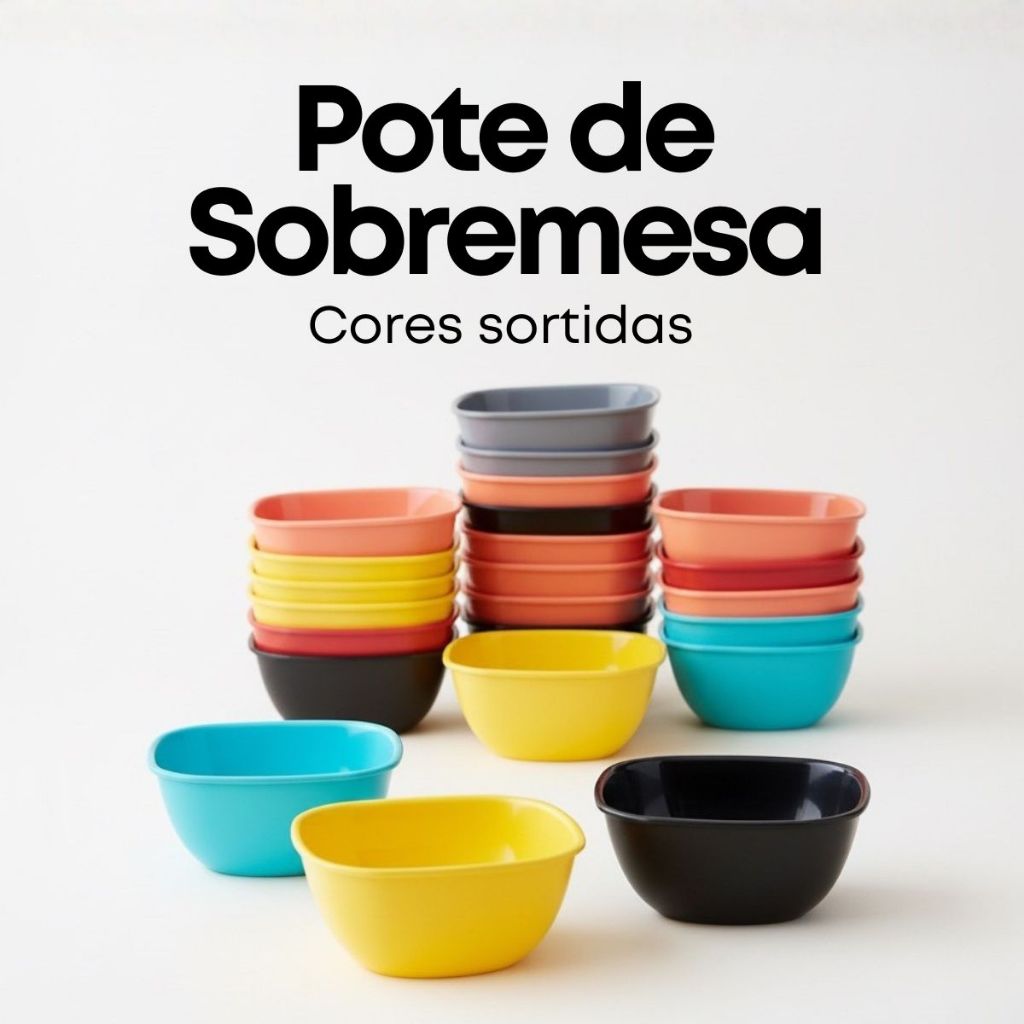 Kit Potes Alimentos Cozinha BPA  Hermético Plástico Conjunto Tigela