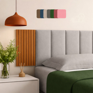 Kit 10 Peças Cabeceira Modular + Painel Ripado MDF Para Cama Box Casal King Queen - Envio Full em Oferta na Shopee