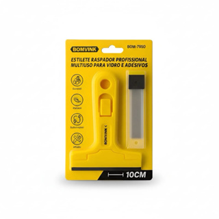 Estilete Raspador Profissional Multiuso Para Vidro Adesivos Azulejos 5 Laminas em Oferta na Shopee