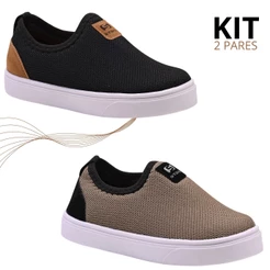 Kit Tênis Infantil Masculino Menino Calce Fácil Confortável Leve