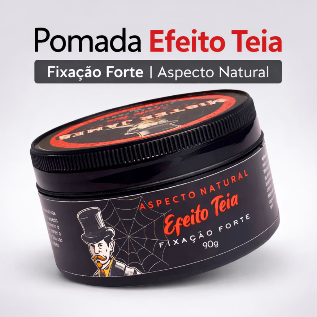 Pomada Efeito Teia Fixação Forte 90g | Aspecto Natural | Modeladora Masculina
