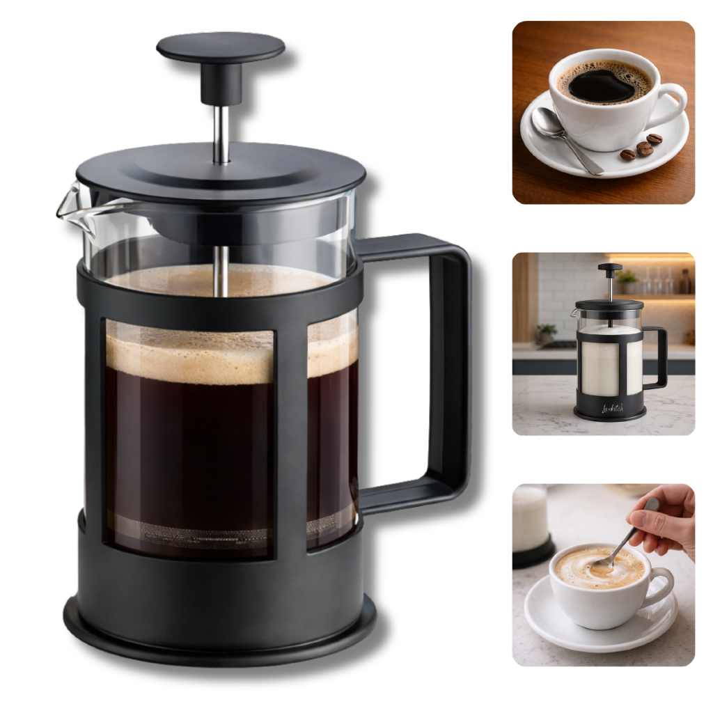 Imagem Cafeteira Prensa Francesa Café Cremeira Café Expresso Leite Cremoso