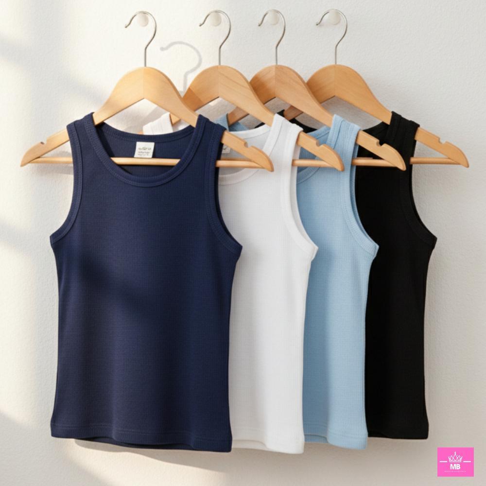 Kit 4 Camisetas Regatas Menina  Roupas Menino Infantil Feminino Verão 1 Unidade Blusa Básicas Lisa Kids 2 A 8 Anos