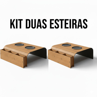 Kit Esteira Braço Sofá Porta Copos Controle MDF Madeira Capuccino Caramelo em Oferta na Shopee
