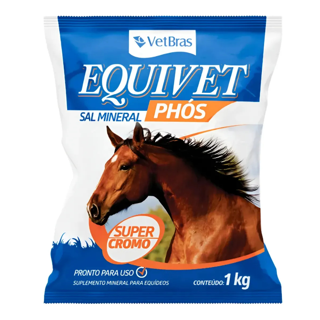 Sal Mineral Para Equinos Equivet Phos 1kg Vetbras em Oferta na Shopee