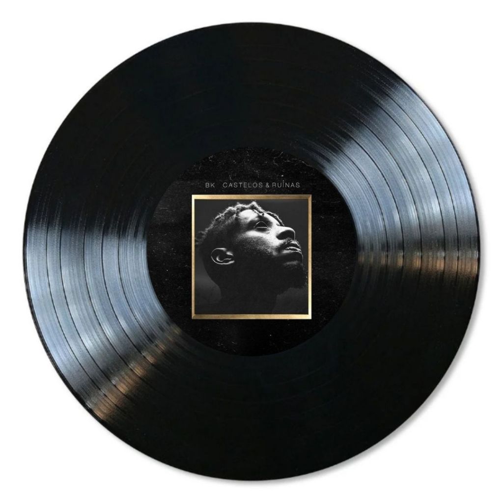 Disco de Vinil Decorativo Vintage BK – Arte no Disco + Fita Dupla Face 3M para Parede