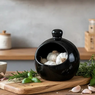 Suporte Porta Alho Em Cêramica Suporte Cozinha em Oferta na Shopee