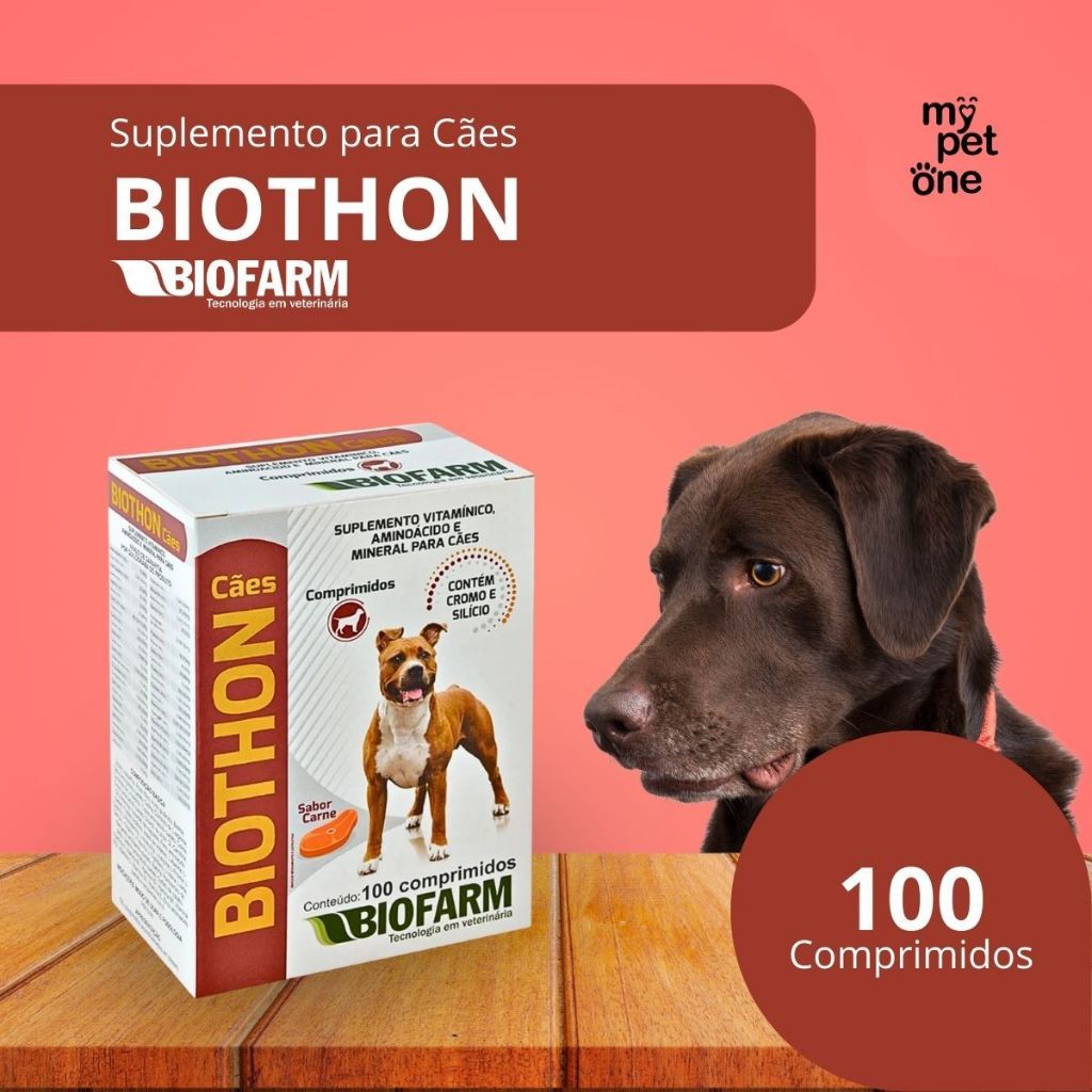 Biothon 100 Comprimidos Suplemento Vitamina para Cachorro