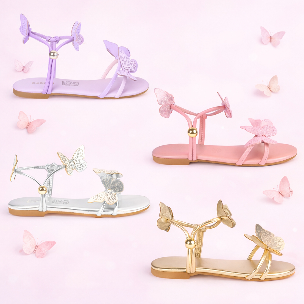 Sandália Infantil Menina Borboleta Delicada Casual Rasteirinha Blogueira Feminina em Oferta na Shopee