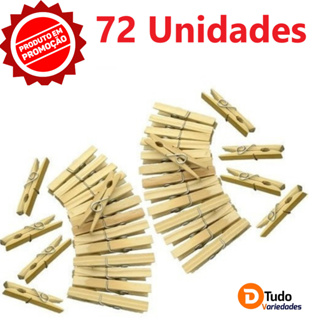 72 Unidades ou 120 Unidades de Prendedor Pregador de roupas de madeira pregador promoção em Oferta na Shopee