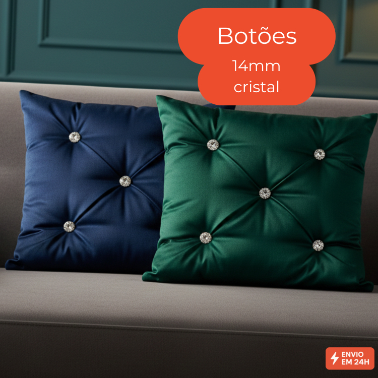 Botão de Capitonê 14mm para Estofados – Toque de Luxo para Sofás, Cabeceiras e Almofadas