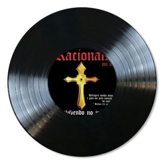 Disco de Vinil Decorativo Vintage Racionais MC’s – Arte no Disco + Fita Dupla Face 3M