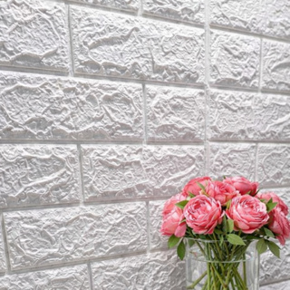 Kit até 20 Placas Tijolinho 3D Autoadesivo Decorativo Parede 70x38cm em Oferta na Shopee