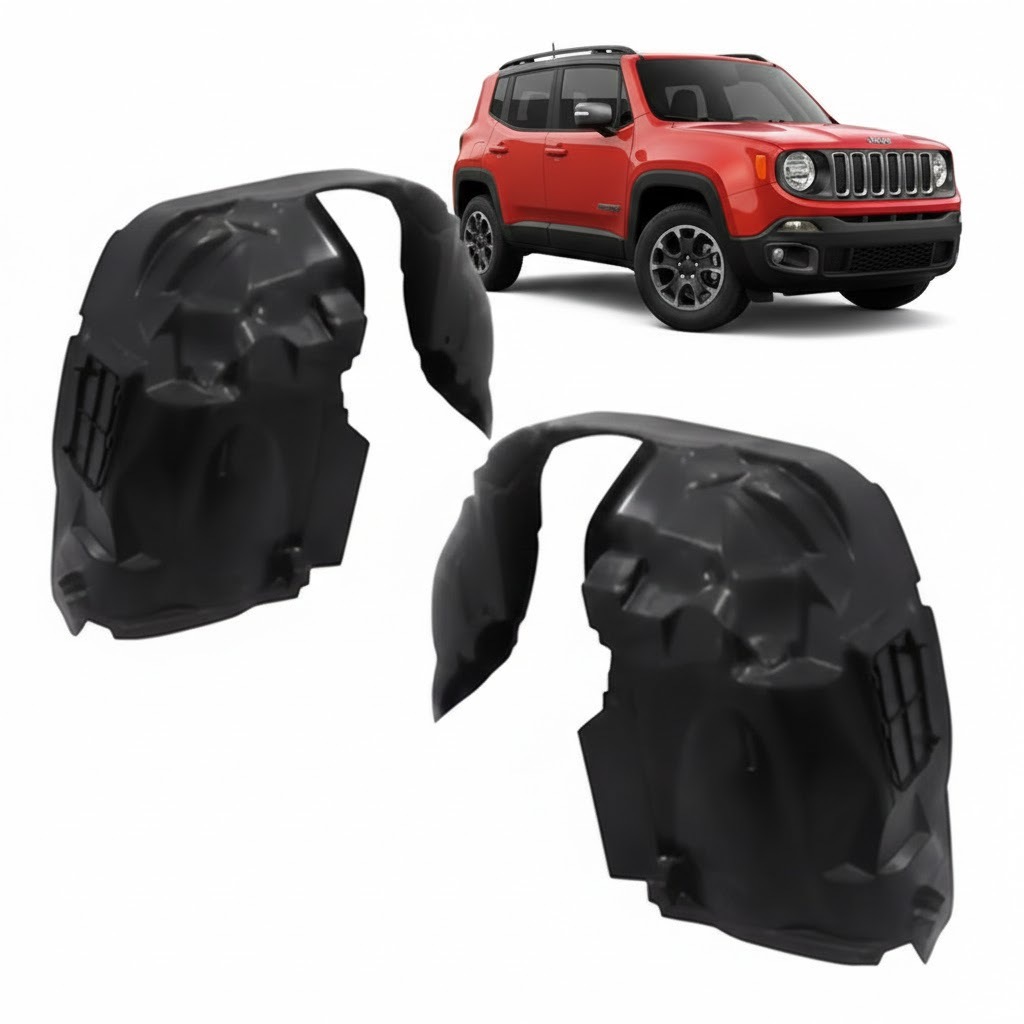 Par Parabarro Dianteiro Jeep Renegade 2015 2016 2017 A 2024 Lameiro Plástico de Alta Resistência