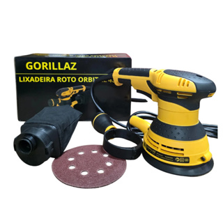 LIXADEIRA ROTO ORBITAL ELÉTRICA SW2 430W - 110V OU 220V AMARELA E PRETA - GORILLAZ em Oferta na Shopee