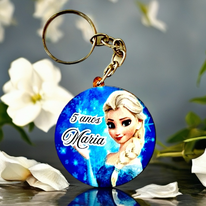 Kit Chaveiro FROZEN PERSONALIZADO ADESIVADO, para festa, aniversário, decoração, lembrancinhas em MDF