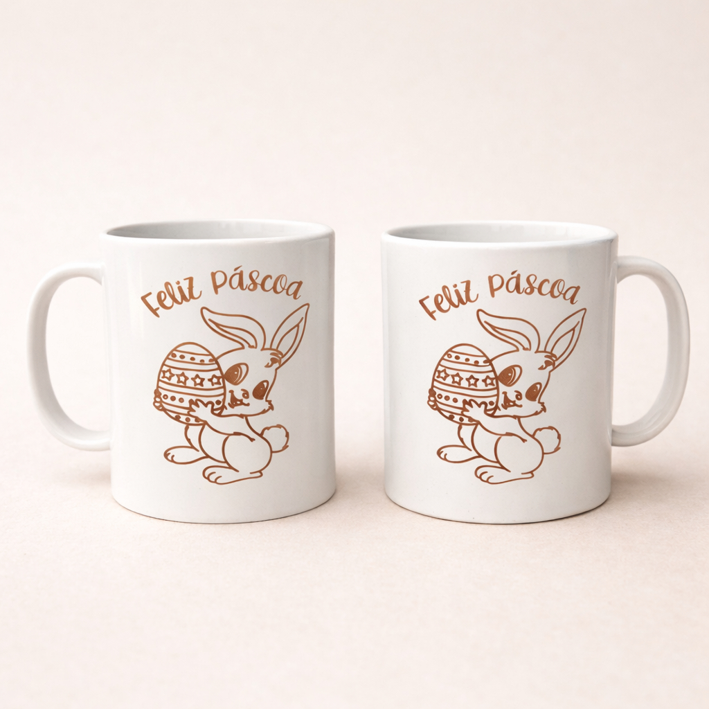 Kit 10 canecas coelho da pascoa chocolates plastica em Oferta na Shopee