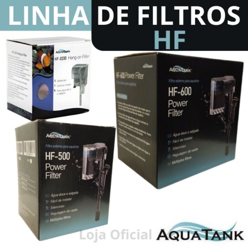 FILTROS PARA AQUARIOS CASCATA LINHA HF HF-200 HF-600  HF-500 FILTRO HANG ON
