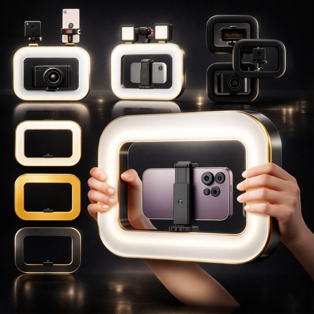 Iluminação Profissional Ring Light LED Portátil 20W para Fotos e Vídeos em Oferta na Shopee