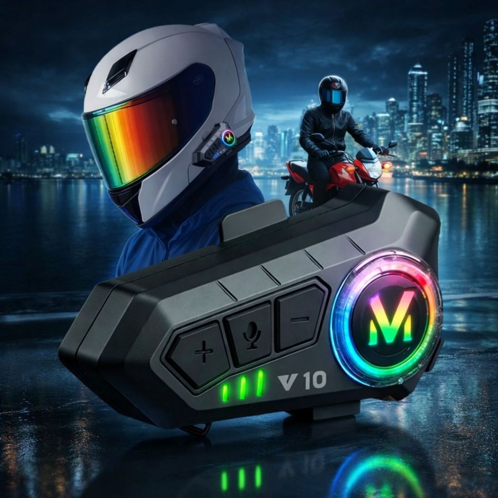 Intercomunicador Profissional De Capacete Fone De Ouvido Sem Fio Bluetooth Para Moto em Oferta na Shopee