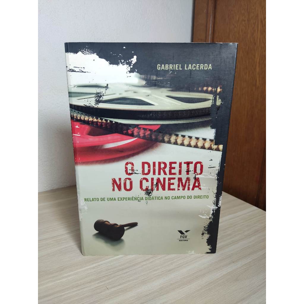 Livro - O Direito no Cinema, por Gabriel Lacerda, Usado, em bom estado de conservação