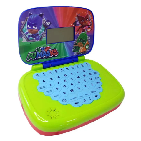 Laptop Infantil Educativo Pj Masks Musical Bilíngue Candide