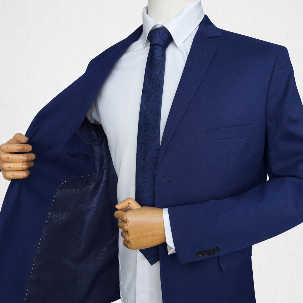 Terno Slim Microfibra Azul Marinho