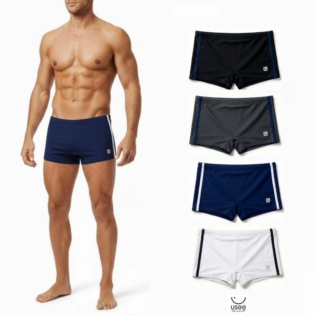 Imagem Sunga Boxer Masculina Adulto Usee Brasil com Cordão Ajustável Praia Piscina Original