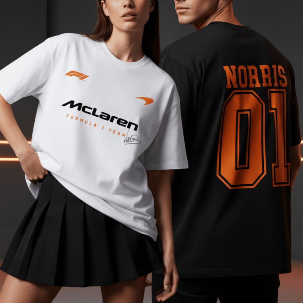 Camiseta Oversized Lando Norris Fórmula 1 2026 Piloto McLaren F1Em Algodão 100% Estampa Premium em Oferta na Shopee