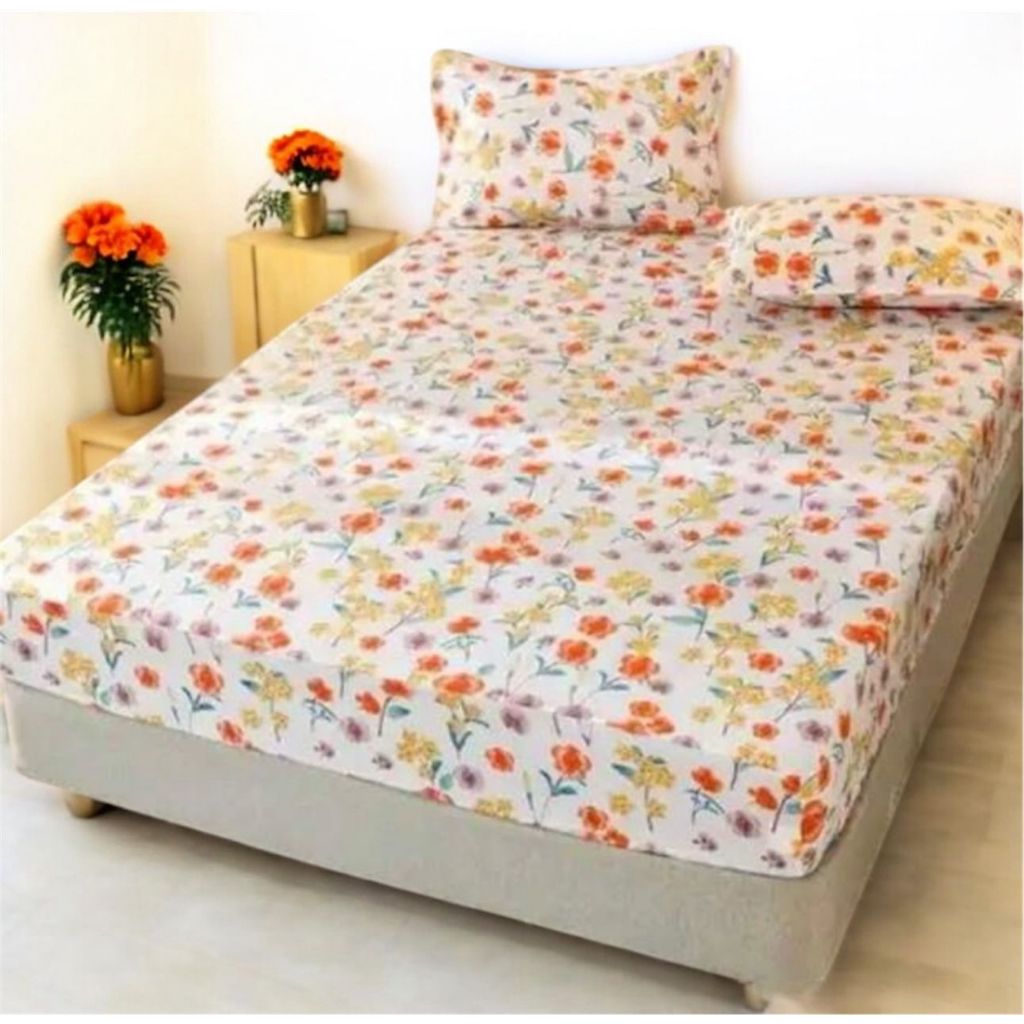 Jogo De Cama Lençol Casal Padrão 03 Pçs Estampa Sortida Roupa de Cama Solteiro e Queen Lençol Fronha