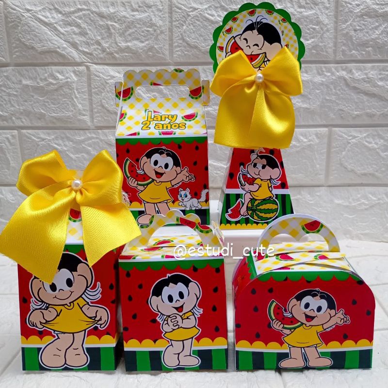 Kit caixinhas personalizada MAGALI ( PEGUE E MONTE ) Lembrancinha festa infantil mimos personalizado aniversário