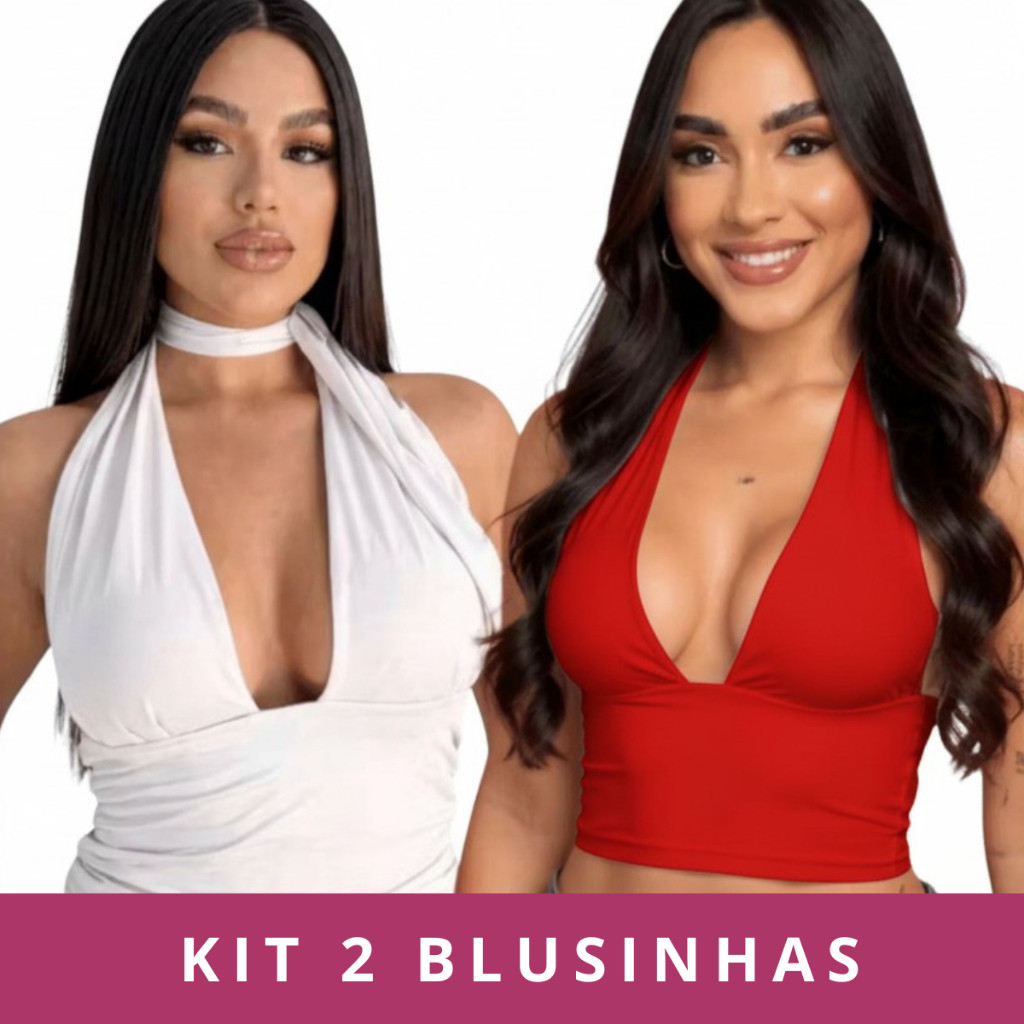 Blusa Top Cropped Com Amarraçao Multiformas Decote Moda Gringa Decotado Suplex Premium Sustentaçao Carnaval em Oferta na Shopee