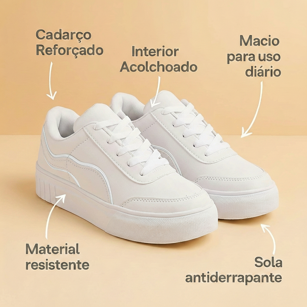 Tenis Casual Moderno Feminino Moda Mulheres Elegante Sapato Dia a Dia Macio Confortavel Leve